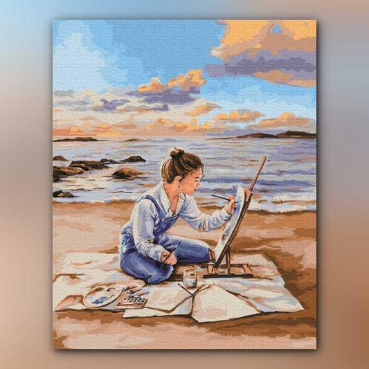 أدوات رسم لوحة رسامة البحر II