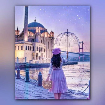أدوات رسم لوحة مساء البوسفور