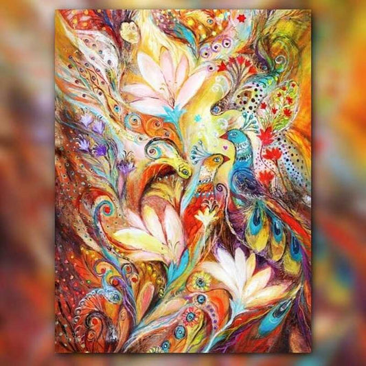 أدوات رسم لوحة ألوان الطيور