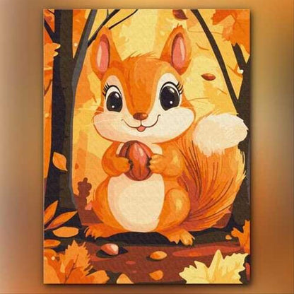 أدوات رسم لوحة السنجاب الصغير