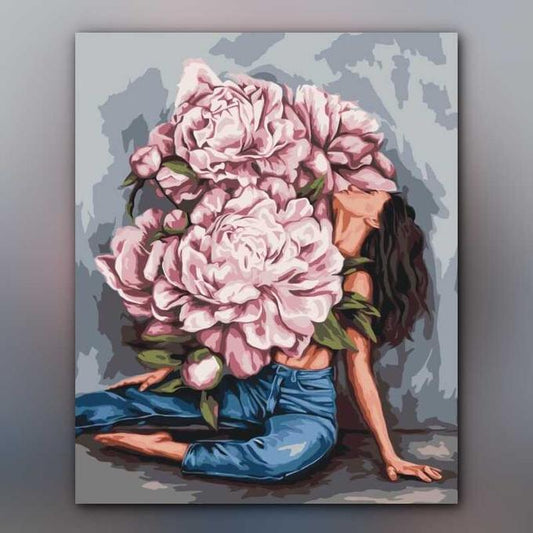 أدوات رسم لوحة روعة الزهور