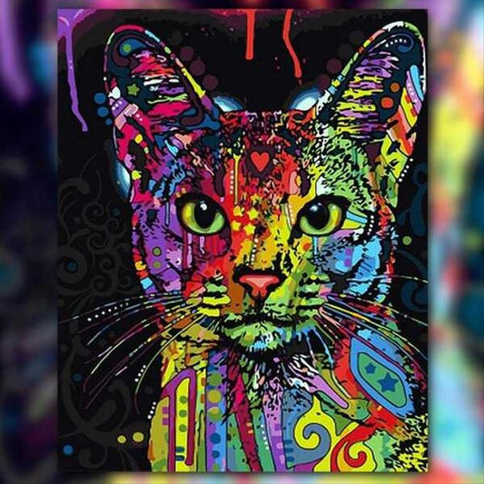 أدوات رسم لوحة ألوان القط
