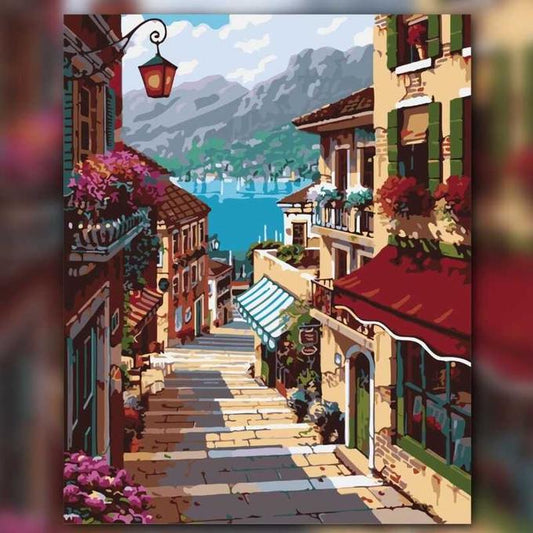 أدوات رسم لوحة مدينة مريحة