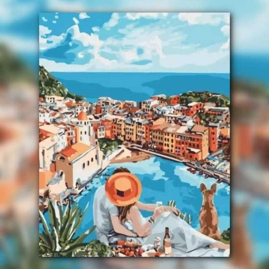 أدوات رسم لوحة مدينة العجائب