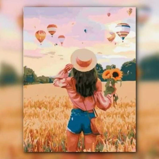 أدوات رسم لوحة بالونات رقصة الخريف
