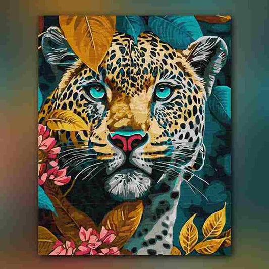أدوات رسم لوحة الفهد الذهبي