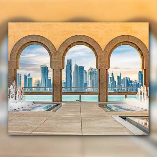 أدوات رسم لوحة دوحة العالم