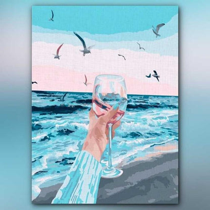 أدوات رسم لوحة كوكتيل نسيم البحر