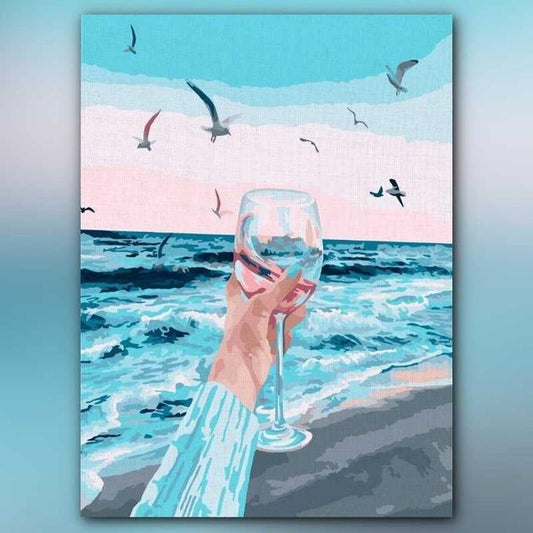 أدوات رسم لوحة كوكتيل نسيم البحر
