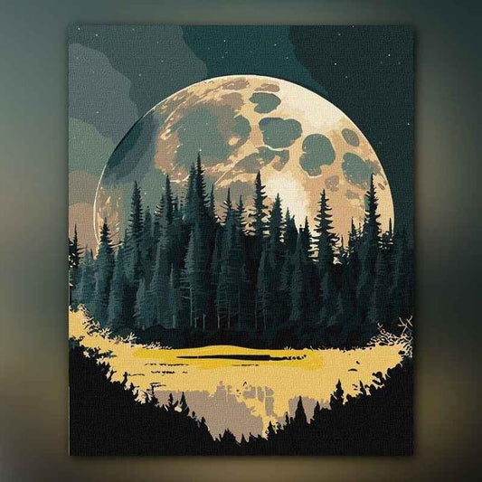 أدوات رسم لوحة القمر الذهبي