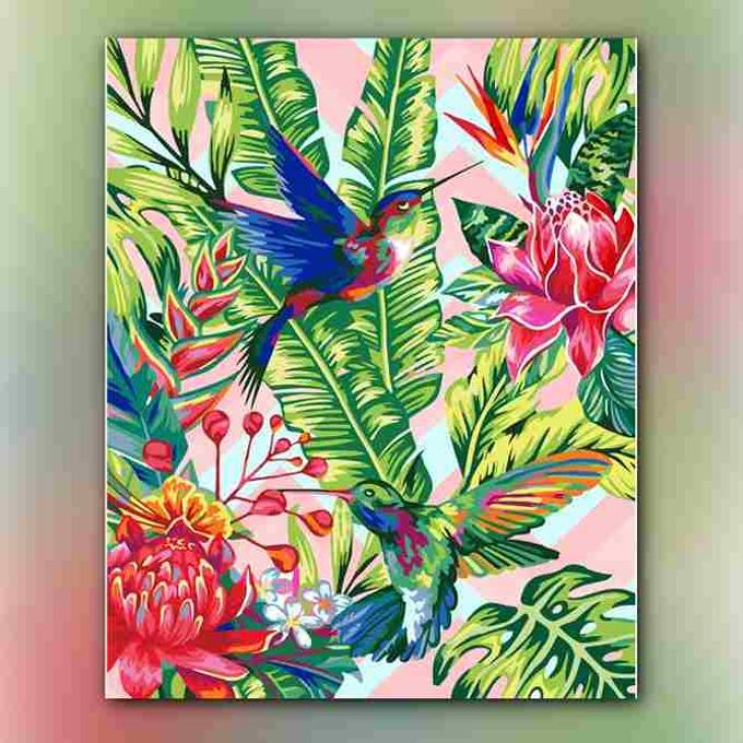 أدوات رسم لوحة طائر الطنان