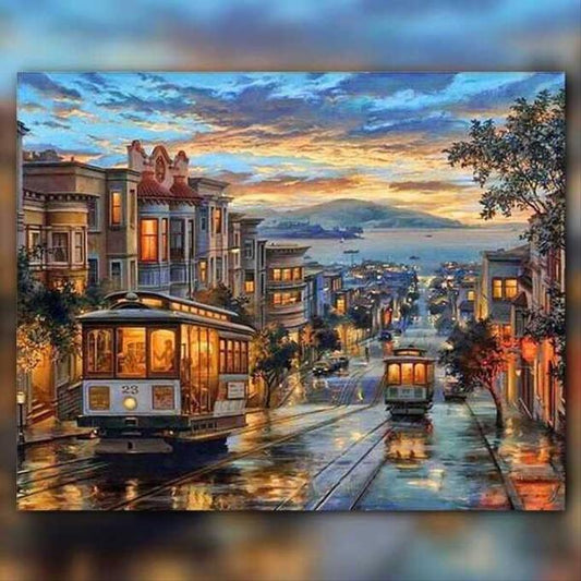 أدوات رسم لوحة شارع لشبونة