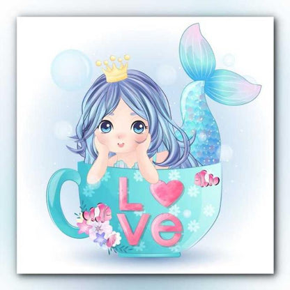 أدوات رسم لوحة حورية البحر