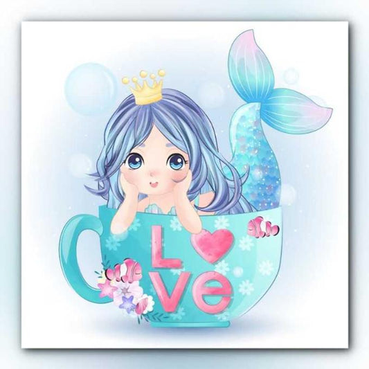 أدوات رسم لوحة حورية البحر