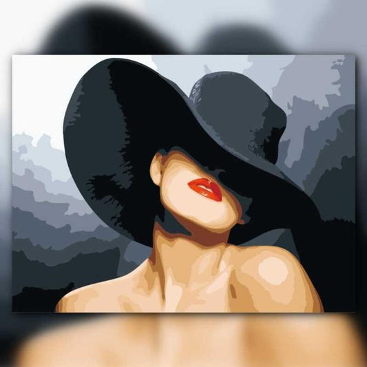 أدوات رسم لوحة امرأة غامضة