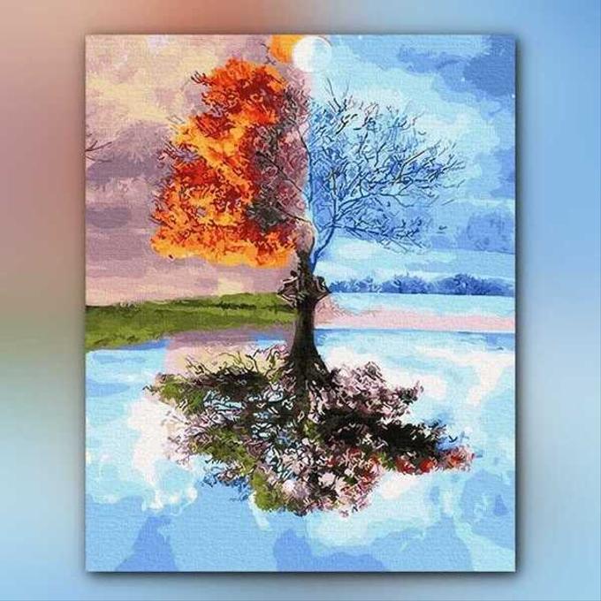 أدوات رسم لوحة الفصول الأربعة