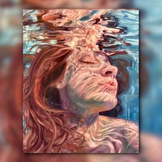 أدوات رسم لوحة الطلاء الأزرق العميق