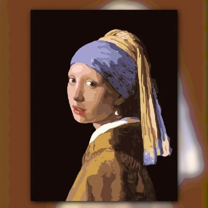 أدوات رسم لوحة فتاة القرط اللؤلؤي