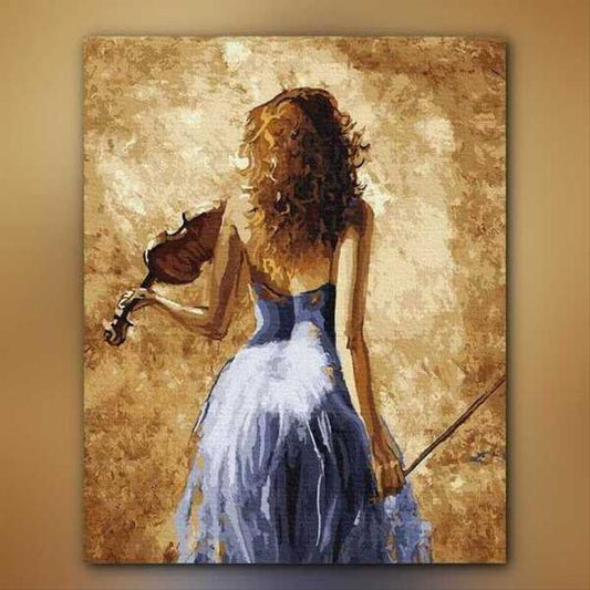 أدوات رسم لوحة عازفة الكمان