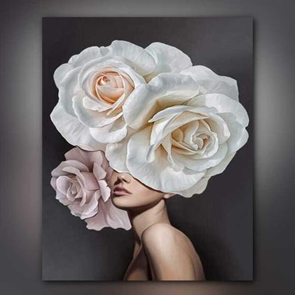 أدوات رسم لوحة سيدة الورود