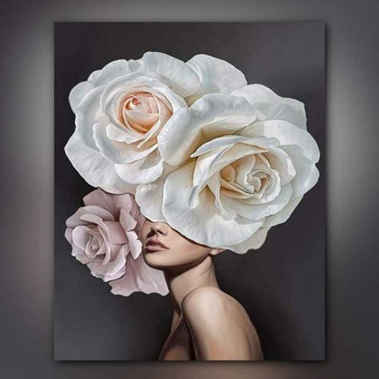 أدوات رسم لوحة سيدة الورود