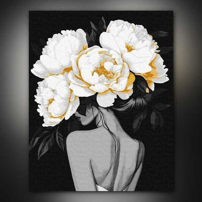 أدوات رسم لوحة أنوثة صامتة