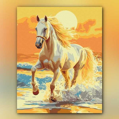 أدوات رسم لوحة الحصان الذهبي