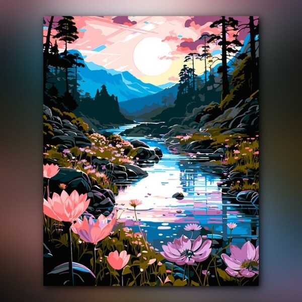 أدوات رسم لوحة همس الفجر