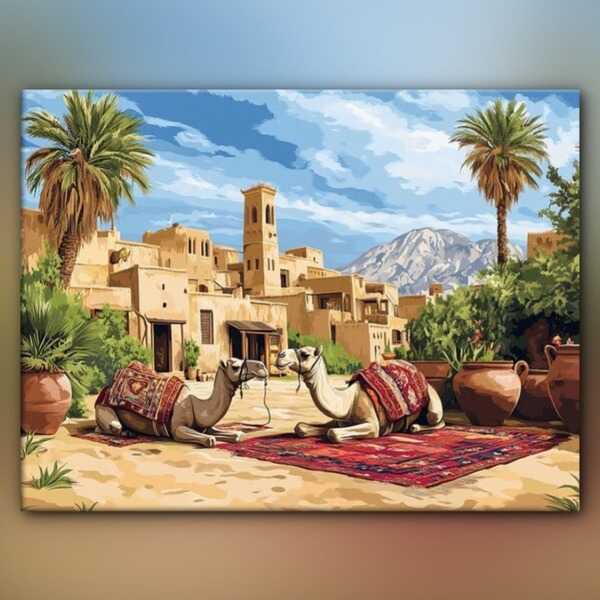 أدوات رسم لوحة واحة الدرعية