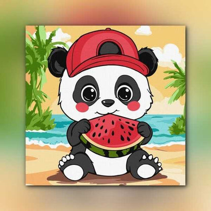 أدوات رسم لوحة صيف باندا