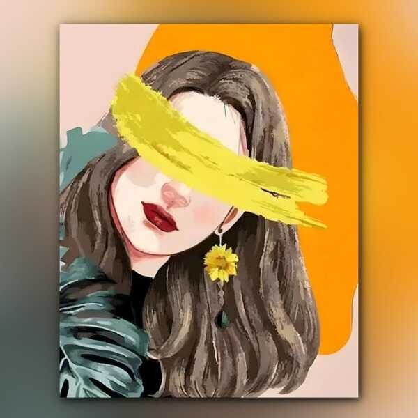 أدوات رسم لوحة جمال متخفي