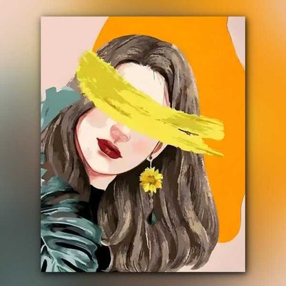 أدوات رسم لوحة جمال متخفي