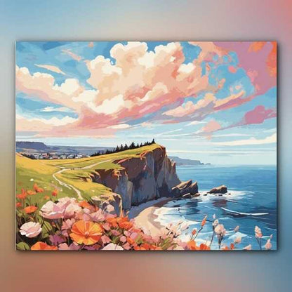 أدوات رسم لوحة زهرة الساحل