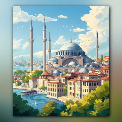 أدوات رسم لوحة اسطنبول