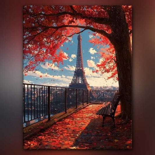 أدوات رسم لوحة خريف باريس