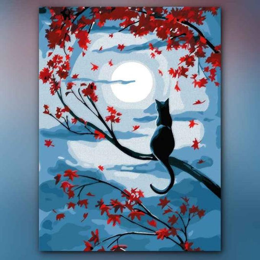 أدوات رسم لوحة قط القمر
