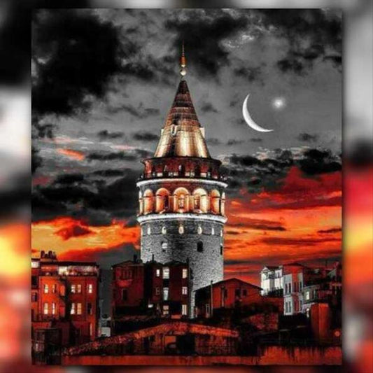أدوات رسم لوحة مدينة الأضواء