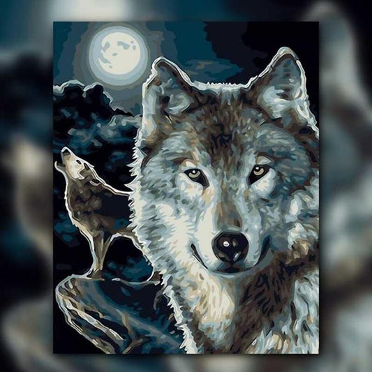 أدوات رسم لوحة الذئب