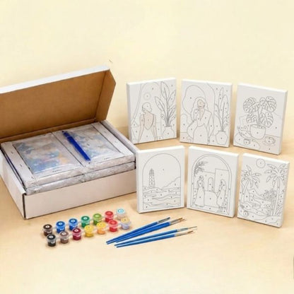 بوكس 6 لوحات تلوين ميني بصور من اختيارك