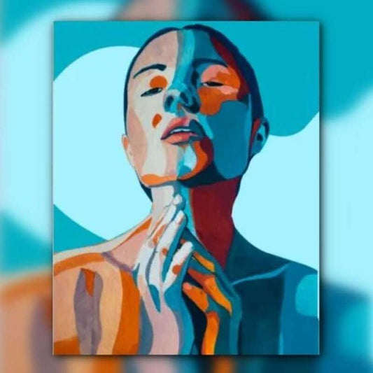 أدوات رسم لوحة هي أنثى I