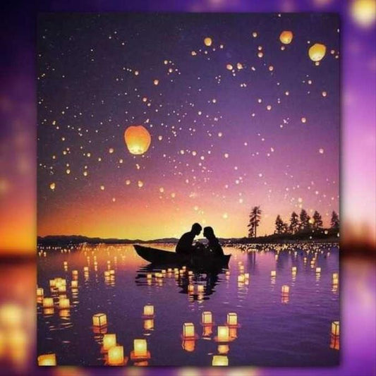 أدوات رسم لوحة ليلة الفانوس