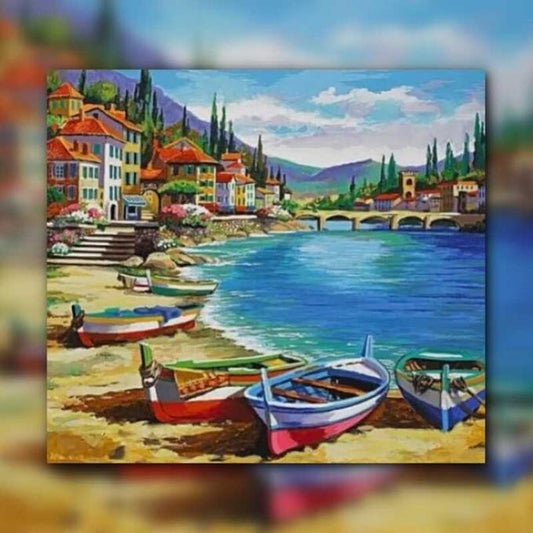 أدوات رسم لوحة البحيرة المحظوظة