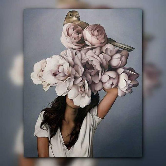 أدوات رسم لوحة تفتح الزهور بداخلي