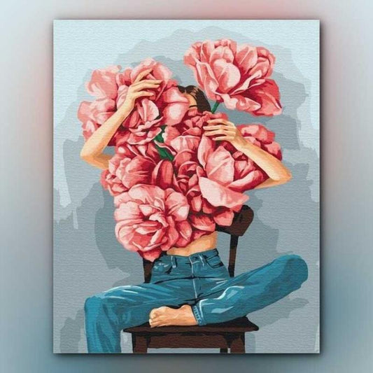 أدوات رسم لوحة سر الزهرة الوردية