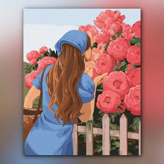 أدوات رسم لوحة عطر الزهور