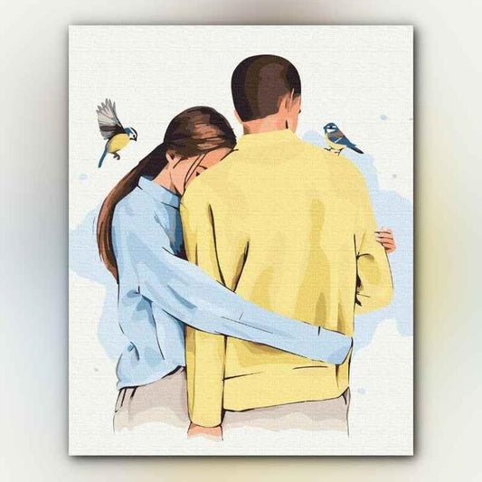 أدوات رسم لوحة حضن الوفاء